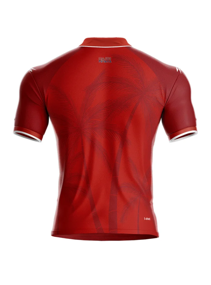 ORDER 2026 - Men's Authentic Haiti National Soccer Team Jersey Red - Image 3