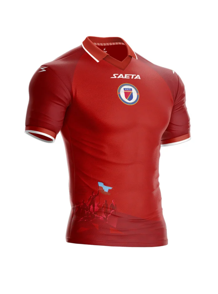 ORDER 2026 - Men's Authentic Haiti National Soccer Team Jersey Red - Image 2