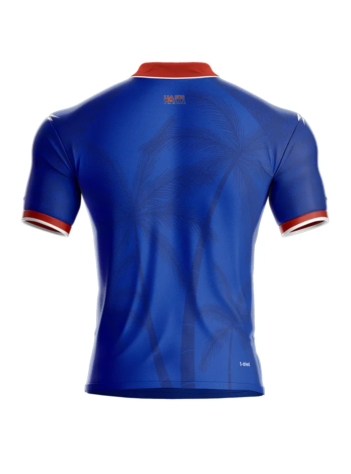 ORDER 2026 - Men's Authentic Haiti National Soccer Team Jersey Blue - Image 3